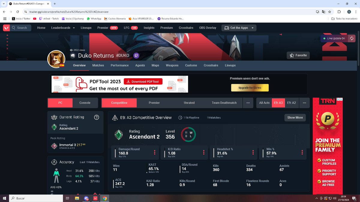 Str3akVal's tweet image. En nada duko return inmortal para volver estar stuckeado de por vida :D