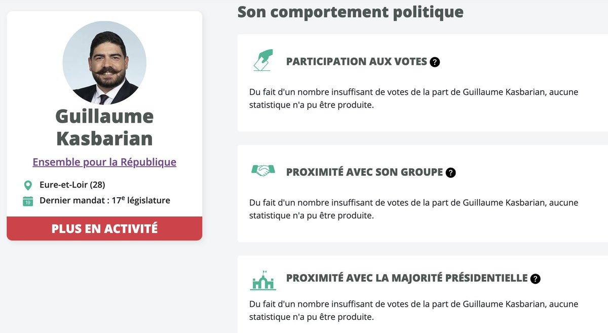 Astr0Math's tweet photo. @guillaumekasba @MichelBarnier @antoine_armand @LaurentSMartin @guillaumekasba, vous parlez de l'absentéisme des autres. Qu'en est-il du vôtre ? Vous n'étiez même pas assez présent pour avoir des statistiques sur votre participation... quel bel exemple vous donnez ! https://t.co/k56OeugrwN