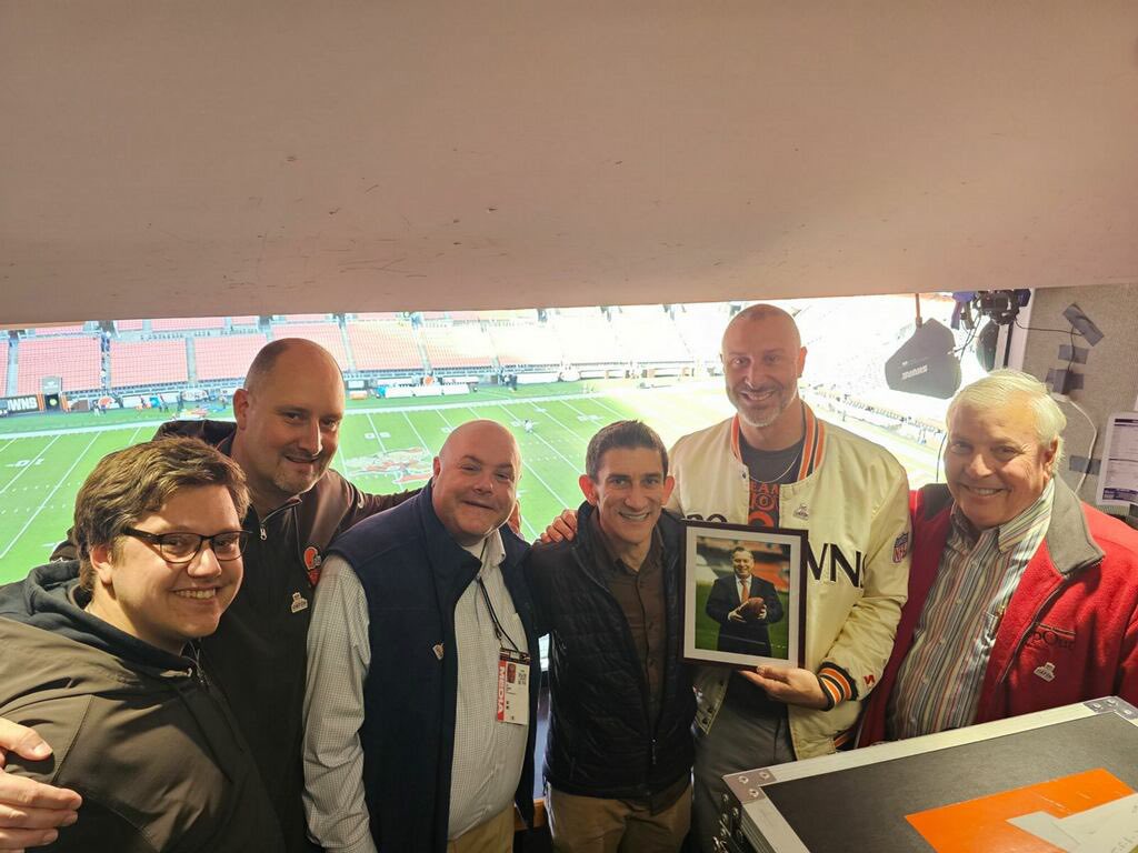NathanZegura's tweet photo. IT WAS FOR JIM!  It just had to be.     What a proper celebration of Jim Donovan with an emotional @browns win.    Wow.   Today we did everything in our power to honor our beloved friend…..I’ll never forget this day as long as I live. https://t.co/XCQuIvogDf