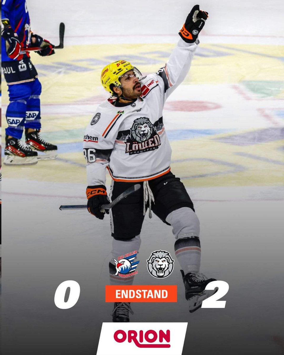 Derbysieger !!!!!!

Shutout für Jussi

0:1  Cameron Brace
0:2  Carter Rowney

#loewenfrankfurt #bembelhockey
