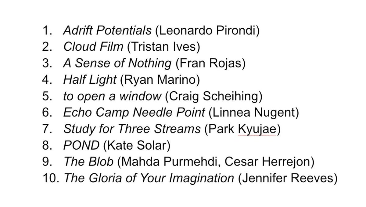I’ve seen about half the films that will
be shown at Light Matter next weekend, here’s a top ten. Get out there if you’re in driving distance