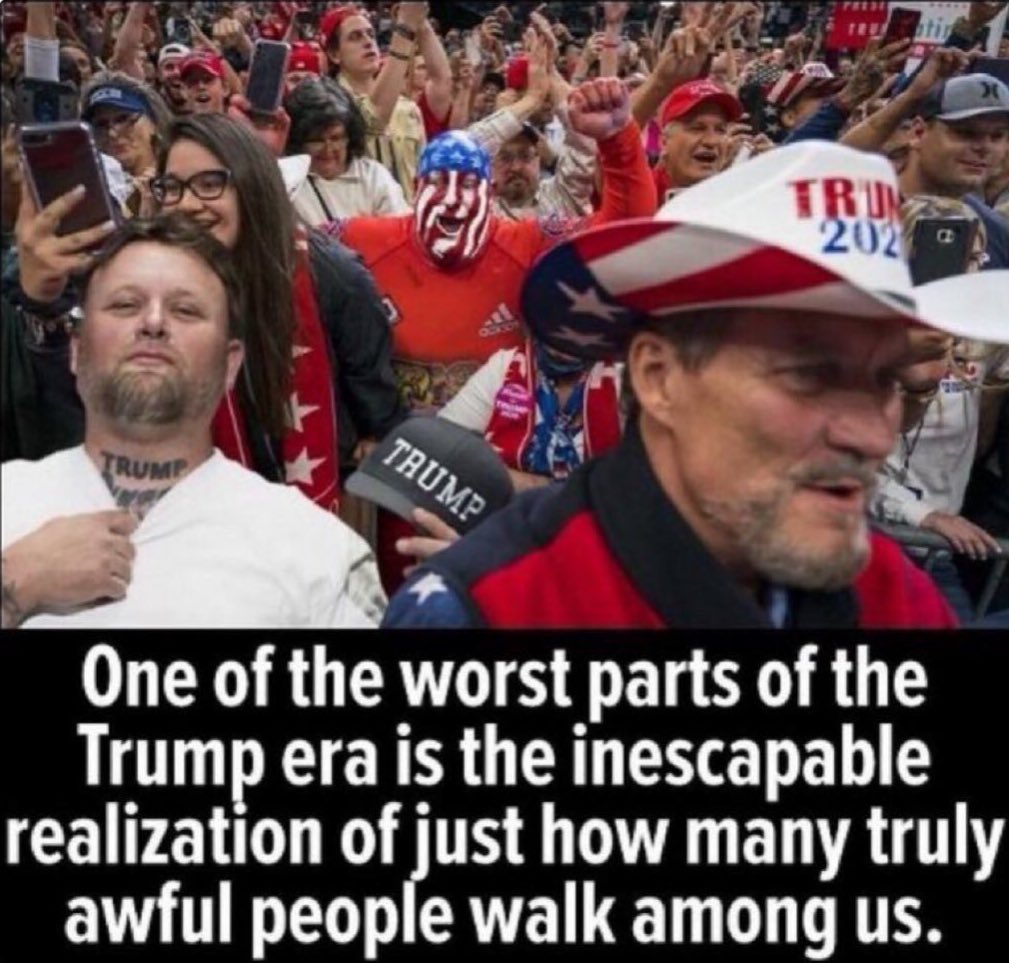 So far at #TrumpRally Puerto Rico has been called a floating island of garbage, a watermelon joke has been told about a Black Trumper &amp; Latinos have been insulted around baby making. Bashing and ugliness is what MAGA #TrumpCult &amp; likes of Proud Boys thrive on. Vote for Trump=Hate