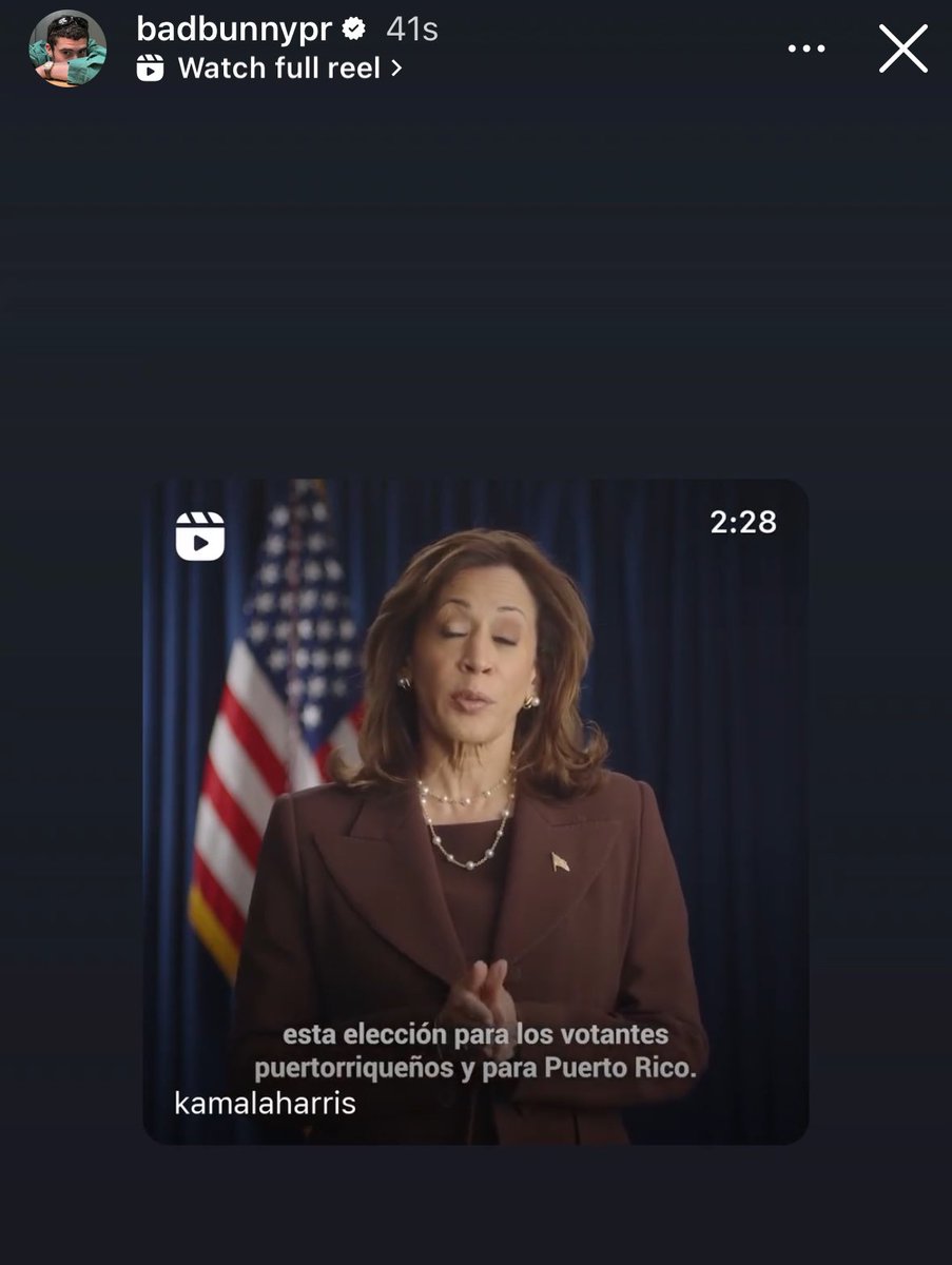 Bad Bunny officially endorsed Kamala Harris for presidency 🇺🇸 🇵🇷