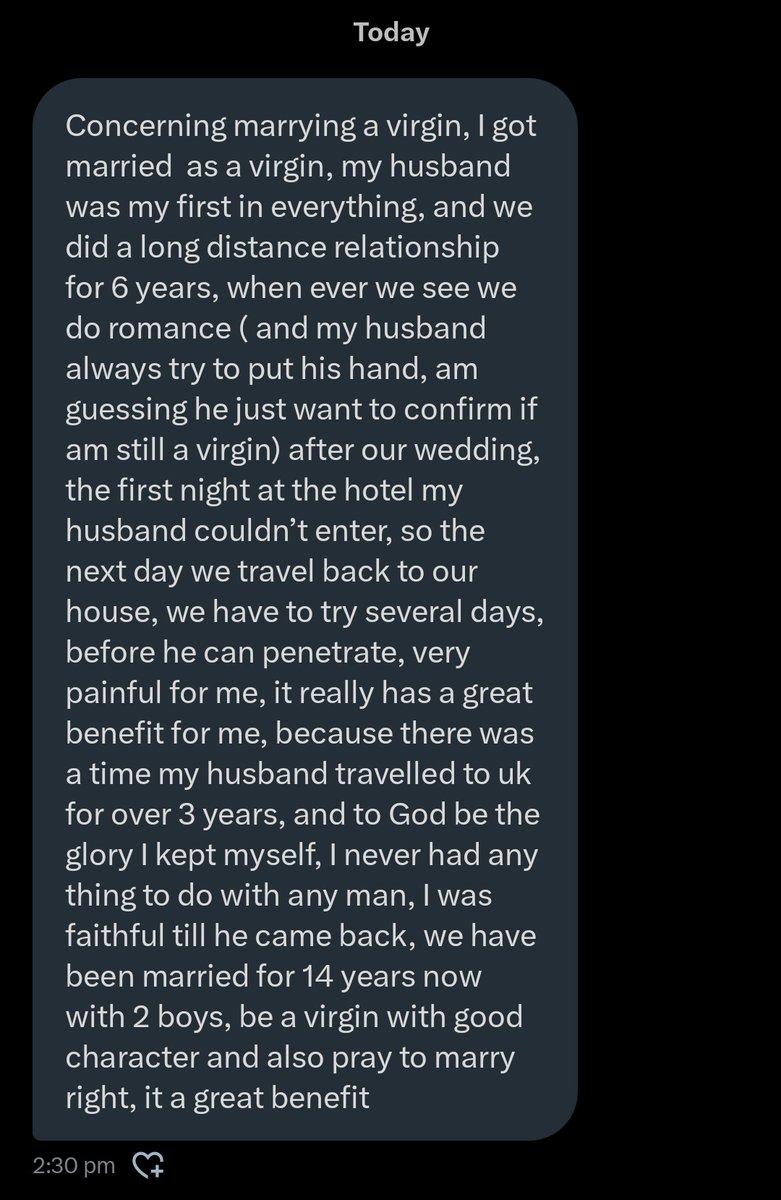 Wizarab10's tweet image. Lady who married as a virgin shares her experience.

@Neo_officiall go like this one 😂