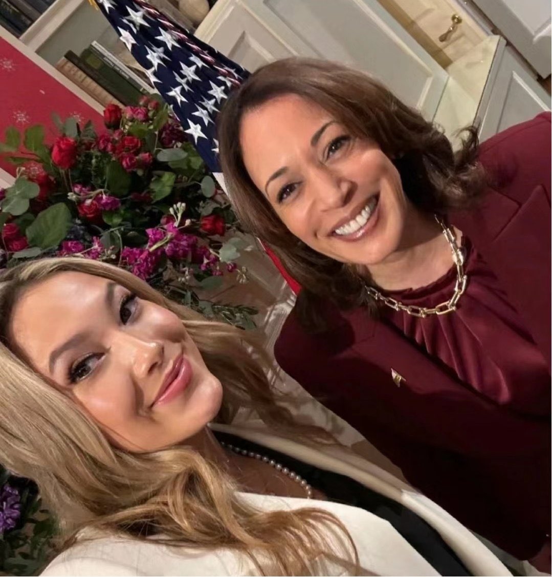 woshishange's tweet photo. @KamalaHarris #谷爱凌 很高兴你与我们��团代表达成了共识，期待共建人类命运共同体。 https://t.co/Vz1sOkC9P3
