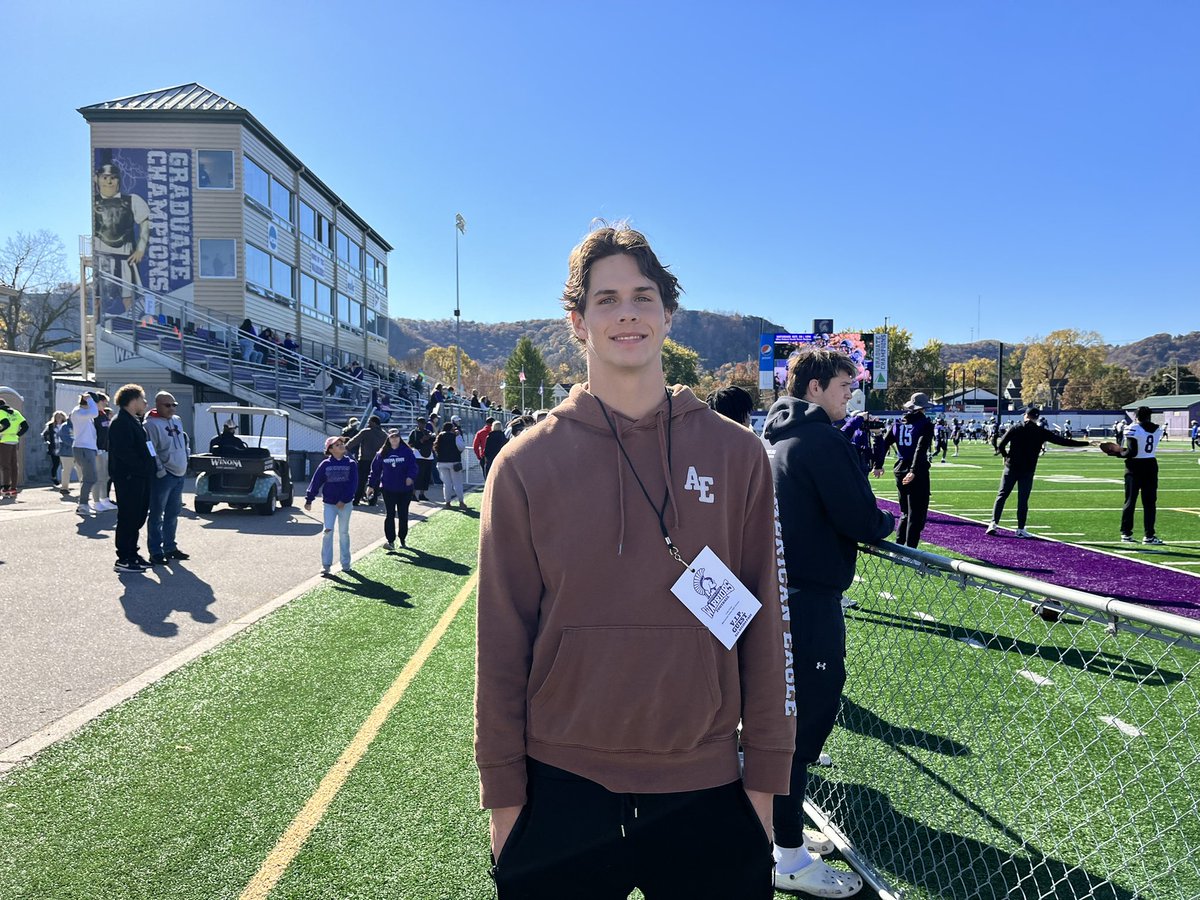 Colin Ford (@colin4d13) on Twitter photo Thank you <a href="/CoachParnell/">A.J. Parnell</a> for the game day invite yesterday. I had a great time seeing the campus and learning more about the program.
<a href="/WinonaState_FB/">Winona State Football</a> <a href="/FOOTBALLWVHS/">Waubonsie Valley Football</a> <a href="/EDGYTIM/">Timothy “EDGYTIM” OHalloran</a> <a href="/PrepRedzoneIL/">Prep Redzone Illinois</a> <a href="/OJW_Scouting/">PrepRedzone Oliver</a> <a href="/AllenTrieu/">Allen Trieu</a> <a href="/CoachChris_Roll/">Coach Chris Roll</a> <a href="/Bryan_Ault/">Bryan Ault - Midwest Scout</a> Thank you <a href="/CoachParnell/">A.J. Parnell</a> for the game day invite yesterday. I had a great time seeing the campus and learning more about the program.
<a href="/WinonaState_FB/">Winona State Football</a> <a href="/FOOTBALLWVHS/">Waubonsie Valley Football</a> <a href="/EDGYTIM/">Timothy “EDGYTIM” OHalloran</a> <a href="/PrepRedzoneIL/">Prep Redzone Illinois</a> <a href="/OJW_Scouting/">PrepRedzone Oliver</a> <a href="/AllenTrieu/">Allen Trieu</a> <a href="/CoachChris_Roll/">Coach Chris Roll</a> <a href="/Bryan_Ault/">Bryan Ault - Midwest Scout</a>