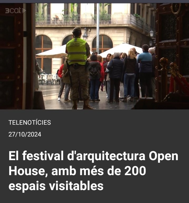 eliramirez82's tweet photo. Avui he sortit un microsegon a la tele 👀
(estava visitant l'antic Convent de la Mercè, avui Capitania General 🫡) #OpenHouseBCN https://t.co/RrEREGhvWJ