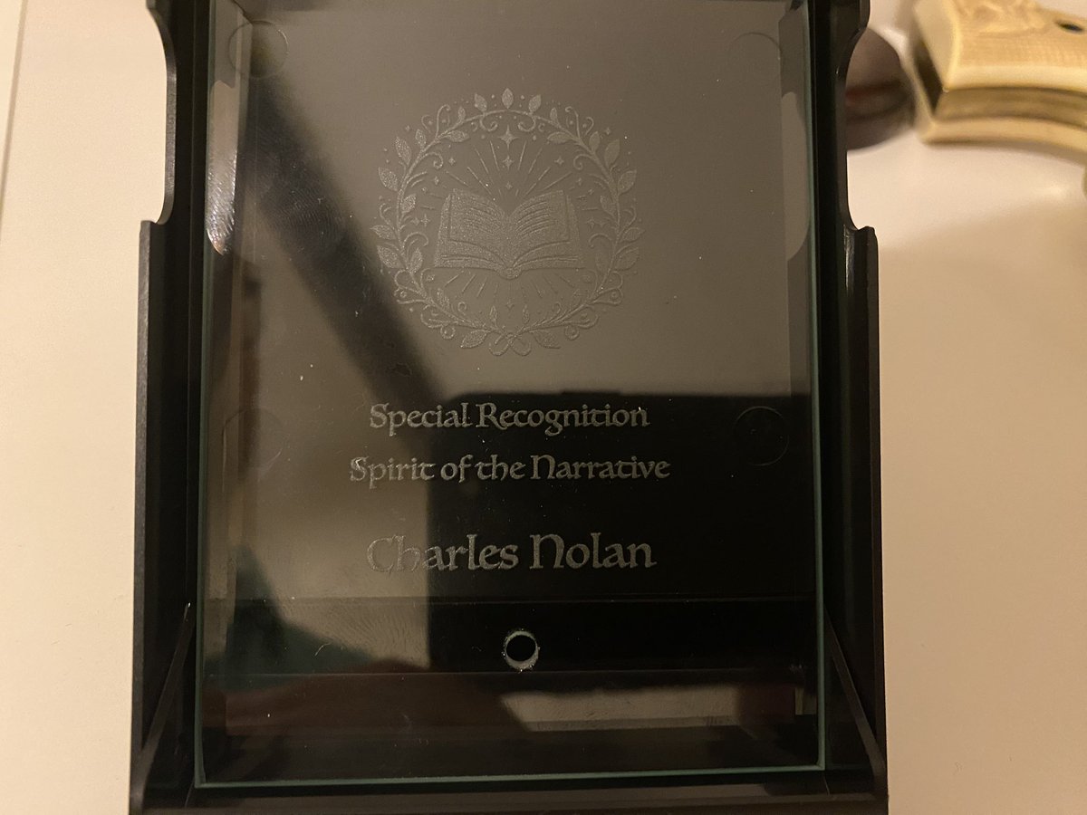 @ShadowInTheWest was a  world class narrative weekend! 

 Thanks <a href="/OB1138/">Ol' Rotgut Toadsmasha🏴‍☠️🎲🍻</a> @Sigmars_Revenge  <a href="/wackcjack/">Ross MacLenteth - Lupine King of New Albion</a> &amp; the ShadowCon Spouses! 

Blown away to come away with a NEO’s choice award and the Spirt of the Narrative photo brings a tear to my Aether Helmet