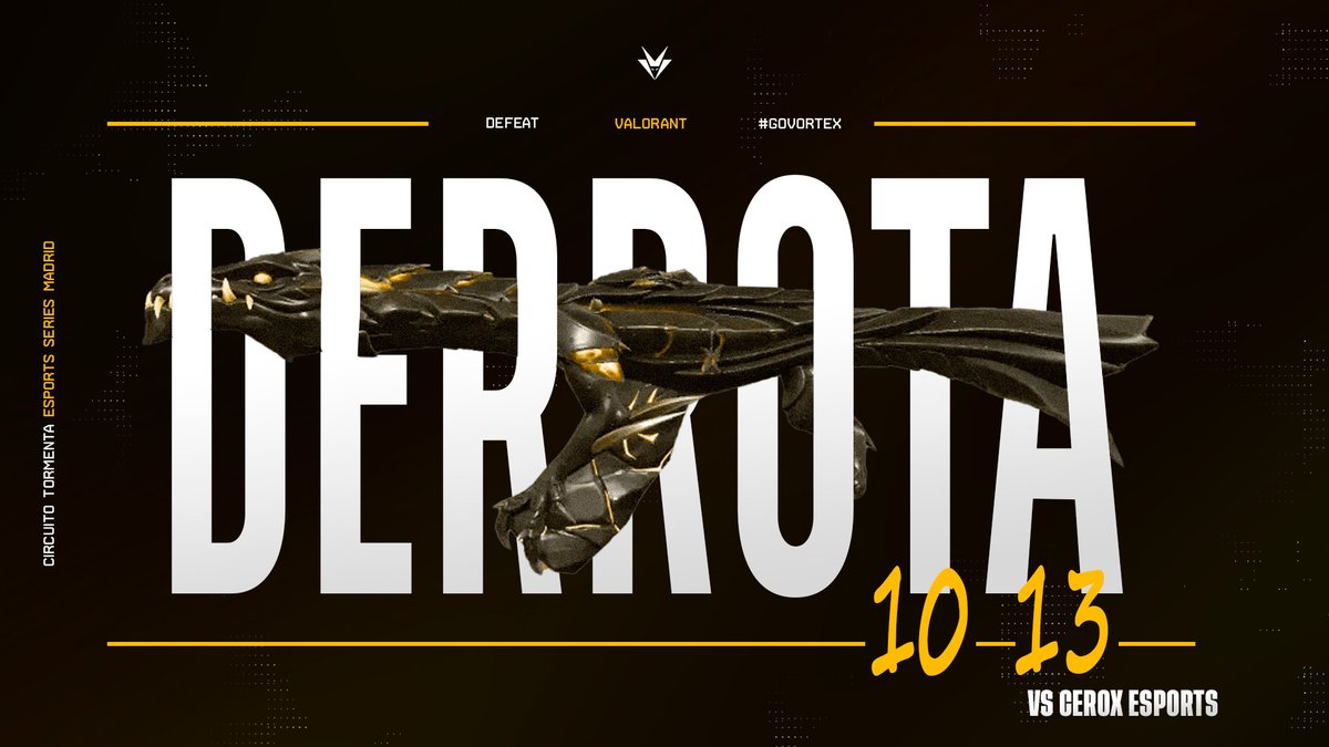 No pudo ser 😢

Caemos en el decider 10 - 13 vs @cerox_esports ❌

Ha sido increíble lo de este fin de semana, gracias a todos y para nosotros esto no es una derrota 💛

#GoVortex