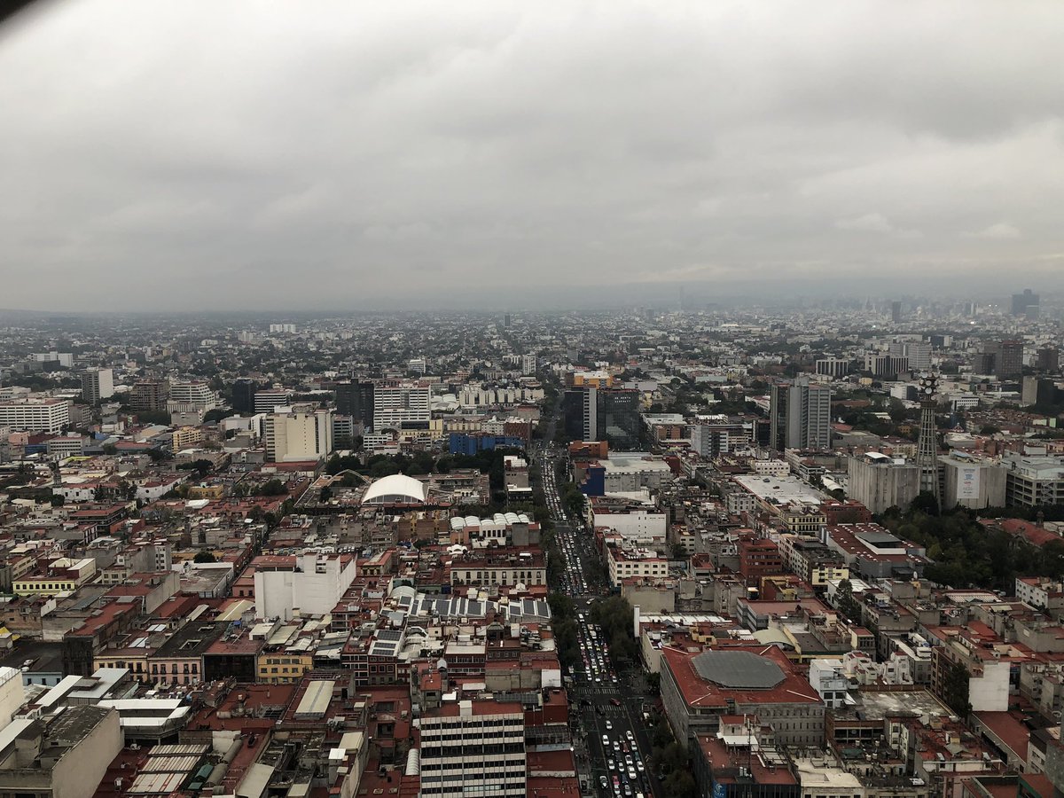 AJthercdude's tweet photo. We ended our day by going up the Torre Latinoamericana, one of the city’s earliest skyscrapers, to take in both daytime and nighttime views of the valley. https://t.co/v7dbfFYhRG