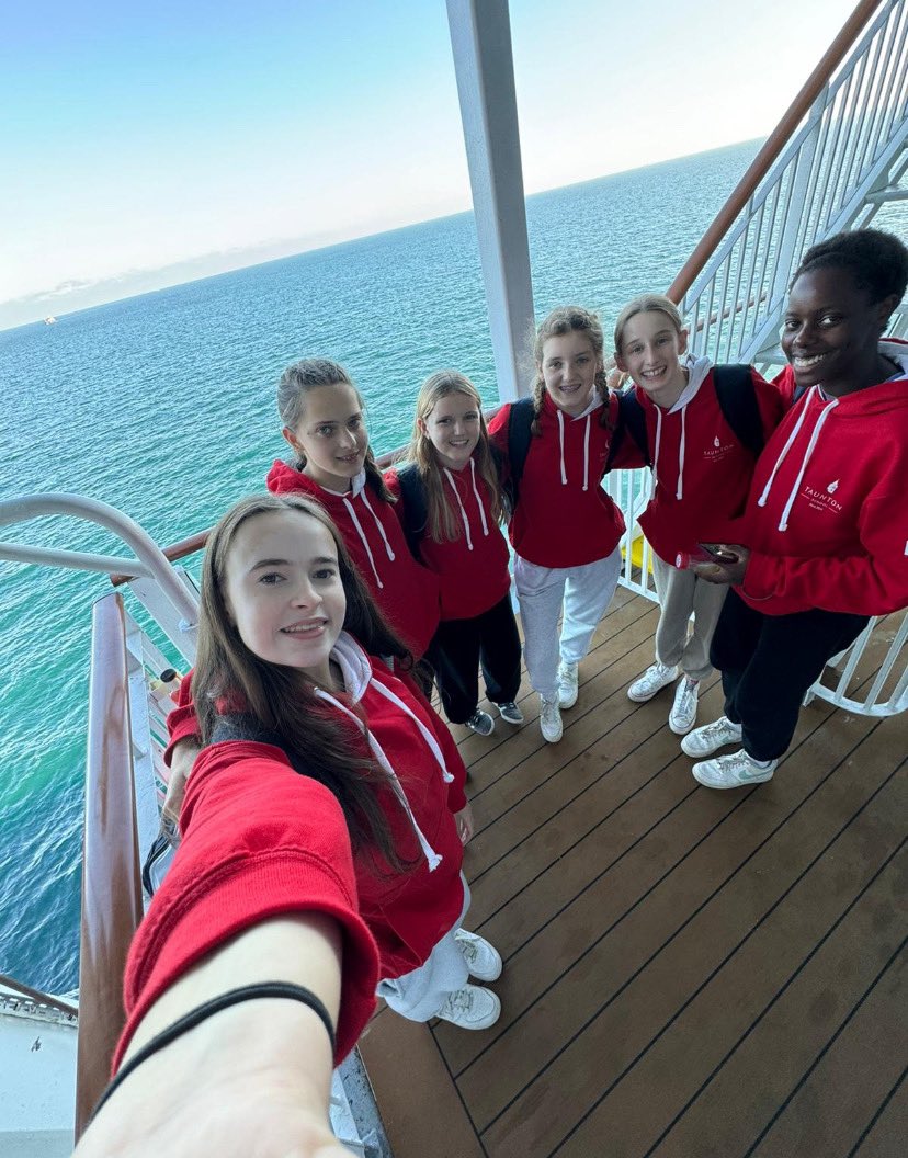 tauntonsports's tweet photo. The Yr9’s have arrived in Paris and are excited for tomorrow. They have a morning of netball masterclasses with @netball_elite before some retail therapy.  @GuardiansUK1 @porter_dodson. @SportExps #DisneyNetball24 https://t.co/CzM5nzLucw