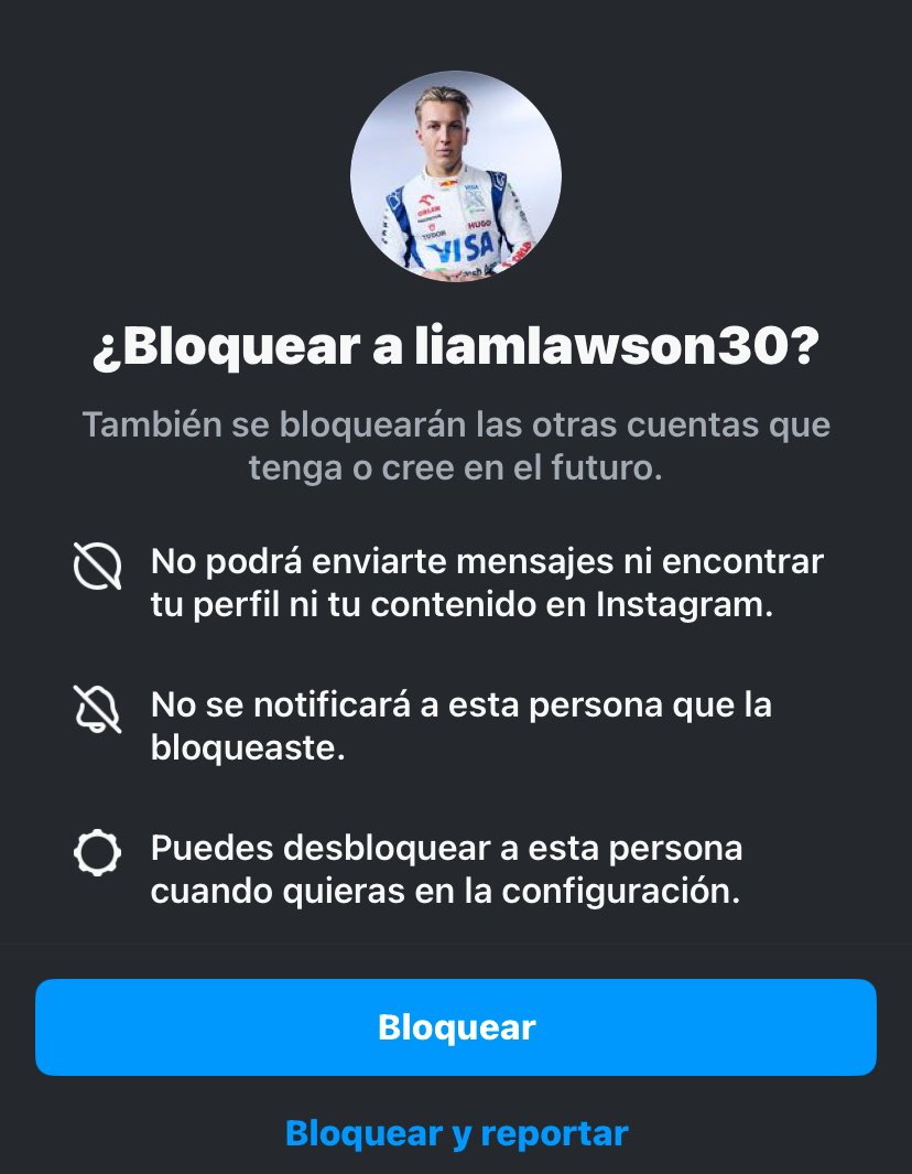 is_kaat's tweet photo. Bueno, Liam. En apoyo a Checo he decidió bloquear a Liam Lawson https://t.co/gIjvJx8Hli