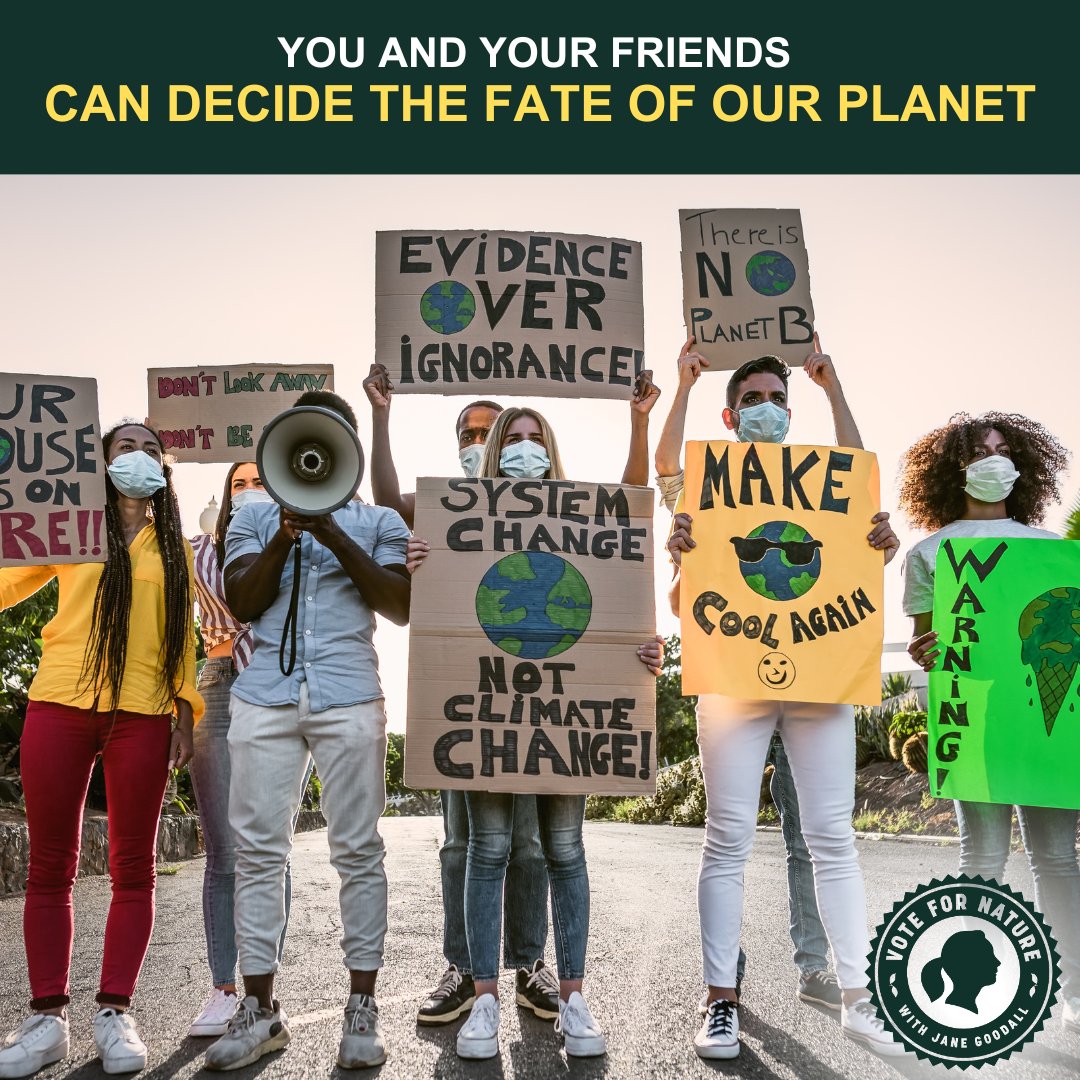 VoteForNature1's tweet photo. Rally your crew and make your voices heard! 🌍💚 Together, we have the power to shape the future of our planet. 

Tag your friends and start the conversation about voting for nature! 

#VoteForNature #FriendshipForThePlanet #StandWithJane https://t.co/YzKQoJX0gP