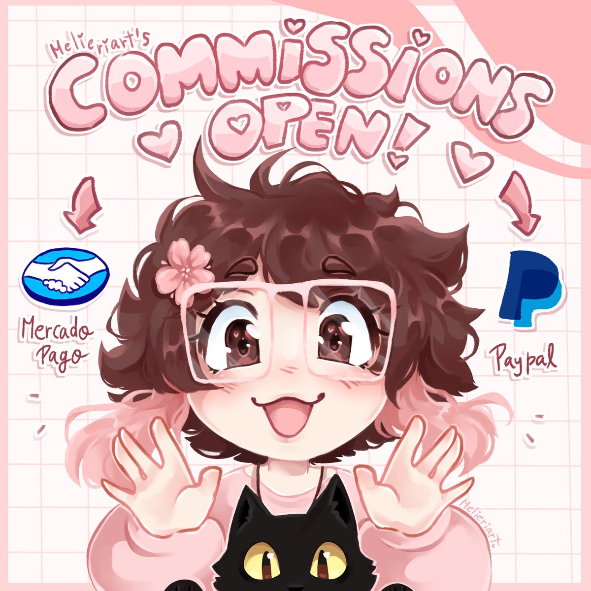 Melieriart's tweet photo. HI HELLO!!!! I AM BACK!! With a neeew commission sheet!! ^u^) RT's much appreciated <3
#opencommissions #comisionesabiertas https://t.co/Iye7BTsZjr