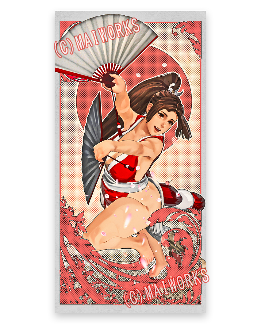 MaiworksXX's tweet photo. Cute Mai Shiranui 40x80cm / 15.7x31.5" Vertical Poster now for sale at Etsy: https://t.co/ogNEABDvPQ
#魅惑の女忍者 #DOA #maishiranui #不知火舞 #FFCOTW #shiranuimai #fatalfury #DOAV #StreetFighter6 #artnouveau https://t.co/6s8G8nrFaE