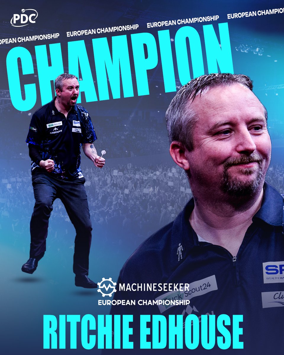 EDHOUSE IS THE 2024 MACHINESEEKER EUROPEAN CHAMPION 🏆

A simply dream run for Ritchie Edhouse in Dortmund to win his first ever TV title 👏