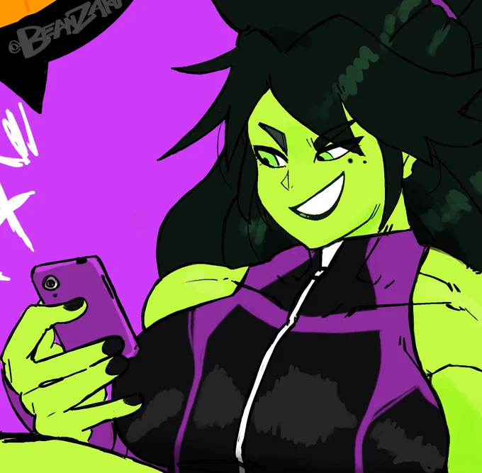 WOULD YOU GUYS BELIEVE THAT I DID THIS WITH THE SHE-HULK DESIGN AND THAT IT WAS THE FIRST TIME I HAD EVER DESIGNED LIKE THAT BEFORE 