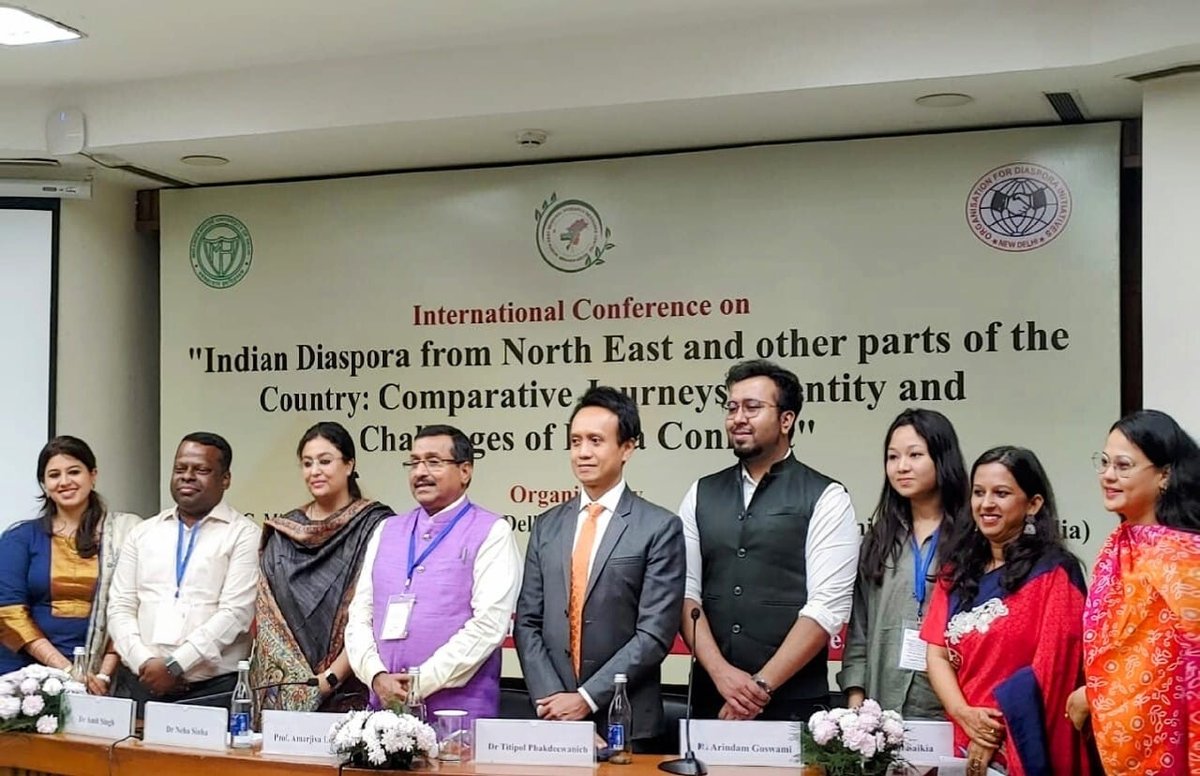 cfra_official's tweet photo. We are pleased to announce that on October 24-25, our Director of Research, Mr. Arindam Goswami, and Senior Advisor, Dr. Neha Sinha, presented a paper on the Northeast Indian Diaspora at the “Indian Diaspora: Identity &amp; India Connect” conference at IIC, New Delhi. #IndianDiaspora https://t.co/nOgOGIFHR8