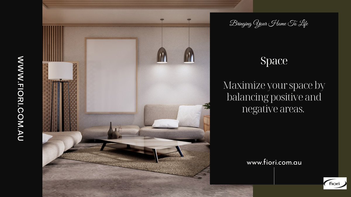 Fiori_aus's tweet image. Maximize your space by balancing positive and negative areas. 
Use open floor plans and vertical storage to create a sense of flow and avoid clutter! 🏠✨ 
#InteriorDesign #HomeStyling #SpacePlanning