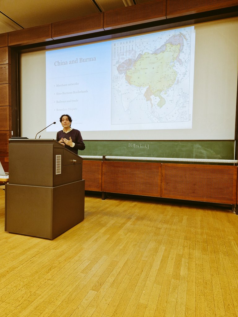 RicardoRudasMeo's tweet photo. Last Thursday, we had the pleasure of hosting Dr. Andres Rodriguez @LaoAnguo, Senior Lecturer in Modern Chinese History from @Sydney_Uni, for his talk on "China's Burma Road" at @UniFreiburg. Thanks again for this glimpse into your new project! #History #China #Connectivity #WW2 https://t.co/m9oQni5zWH