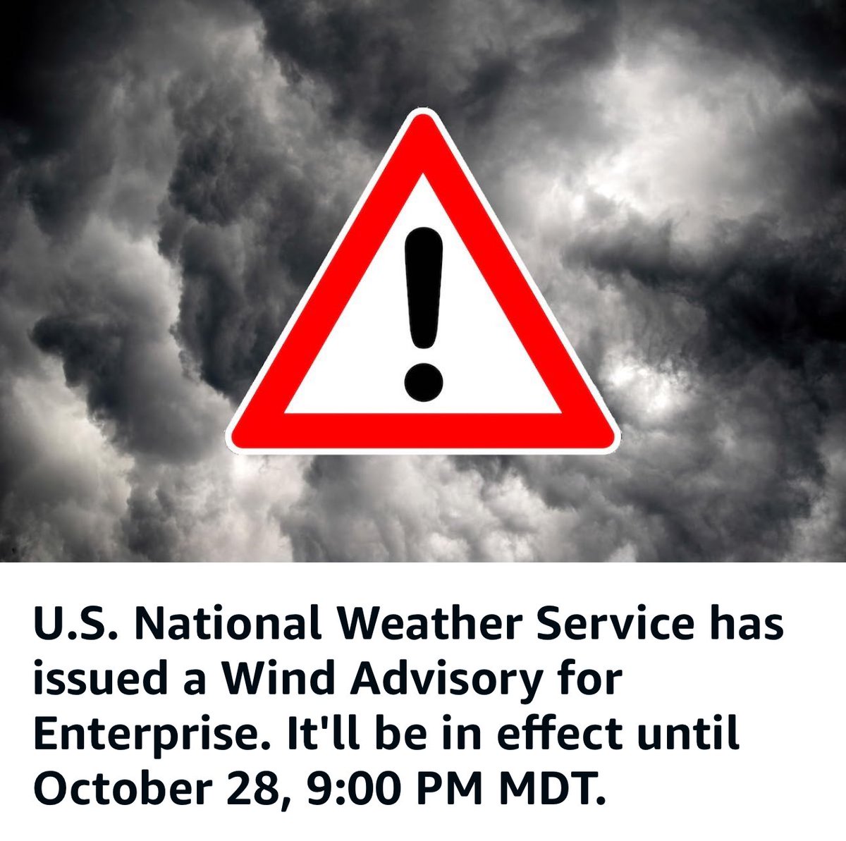 SWUtahWxSpotter's tweet photo. WIND ADVISORY
#utwx #weather #southernutah https://t.co/BWvKKmtfIj