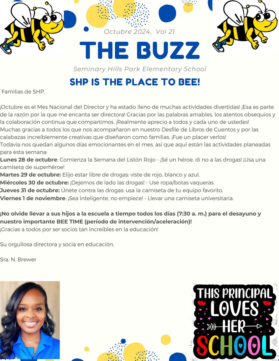 SeminaryHillsFW's tweet photo. ¡Disfruta THE BUZZ de la semana! #SHPisthePlacetoBEE #HeartWork @CharlieGarcia_FW https://t.co/yC6NWyCSO5