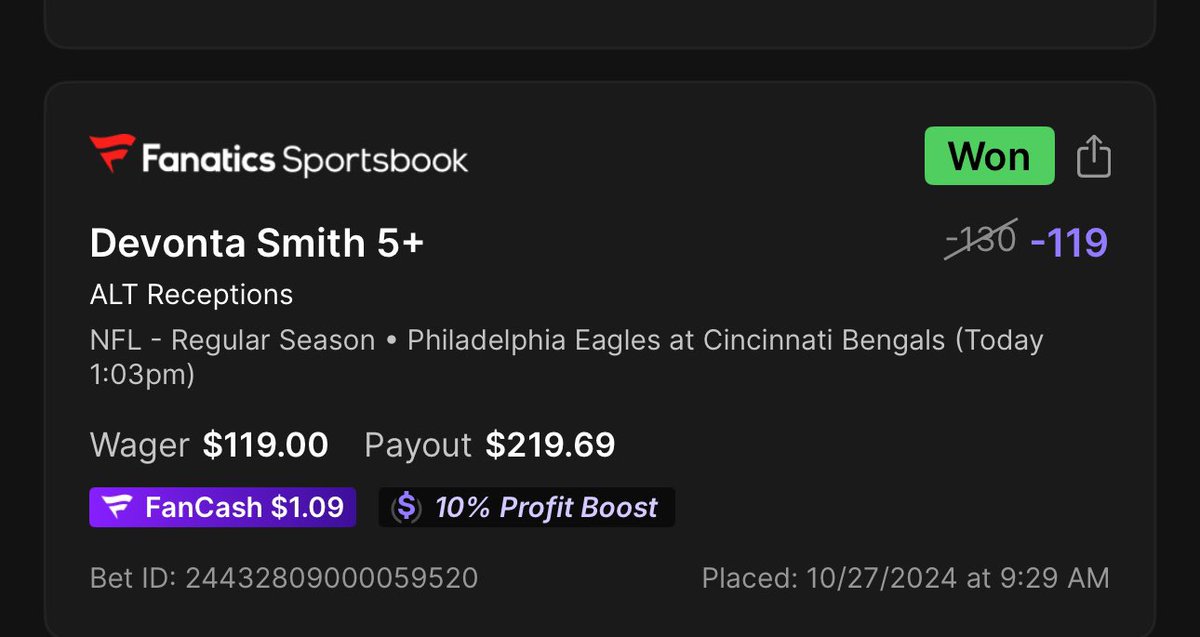 LebanonEman's tweet photo. @CodyBrownBets I owe you a tip my man!!! Let’s Gooooo! DM your Venmo https://t.co/xB1s3Jw8Qh
