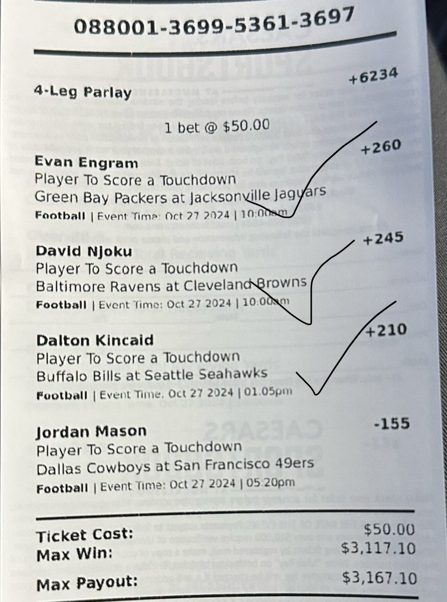 exclusiveOTC's tweet photo. @CodyBrownBets I tailed but added one more.. hopefully it goes yard https://t.co/0DjcLIwSwO