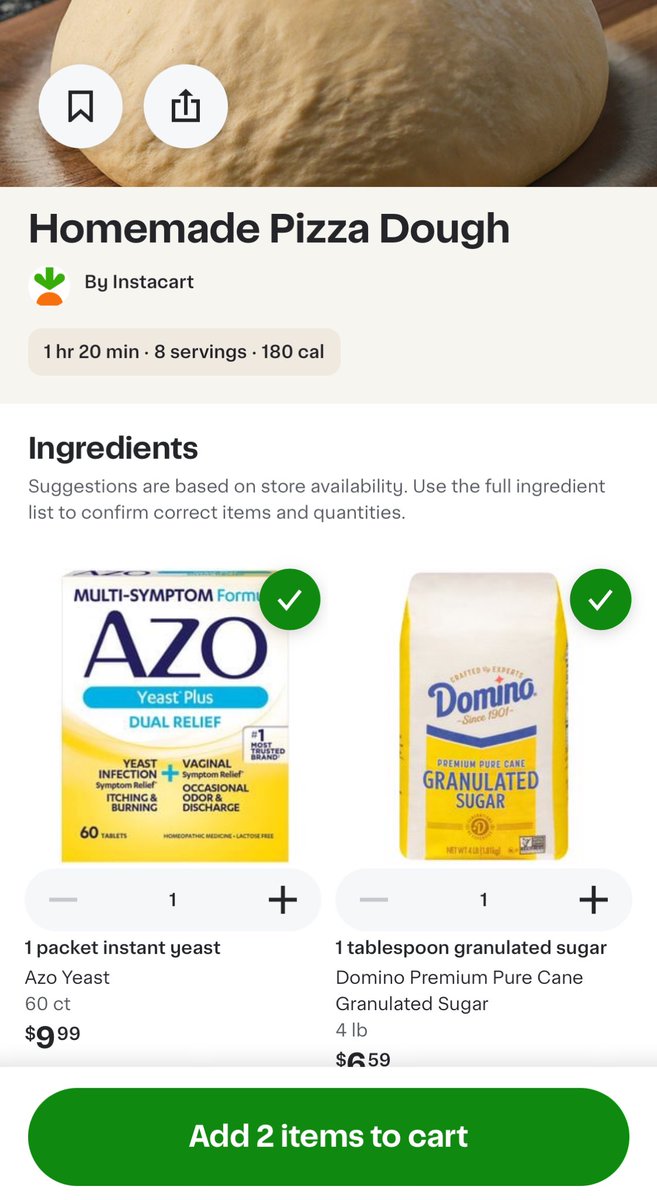 this <a href="/Instacart/">Instacart</a> recipe for pizza dough is CRAZY!!!!