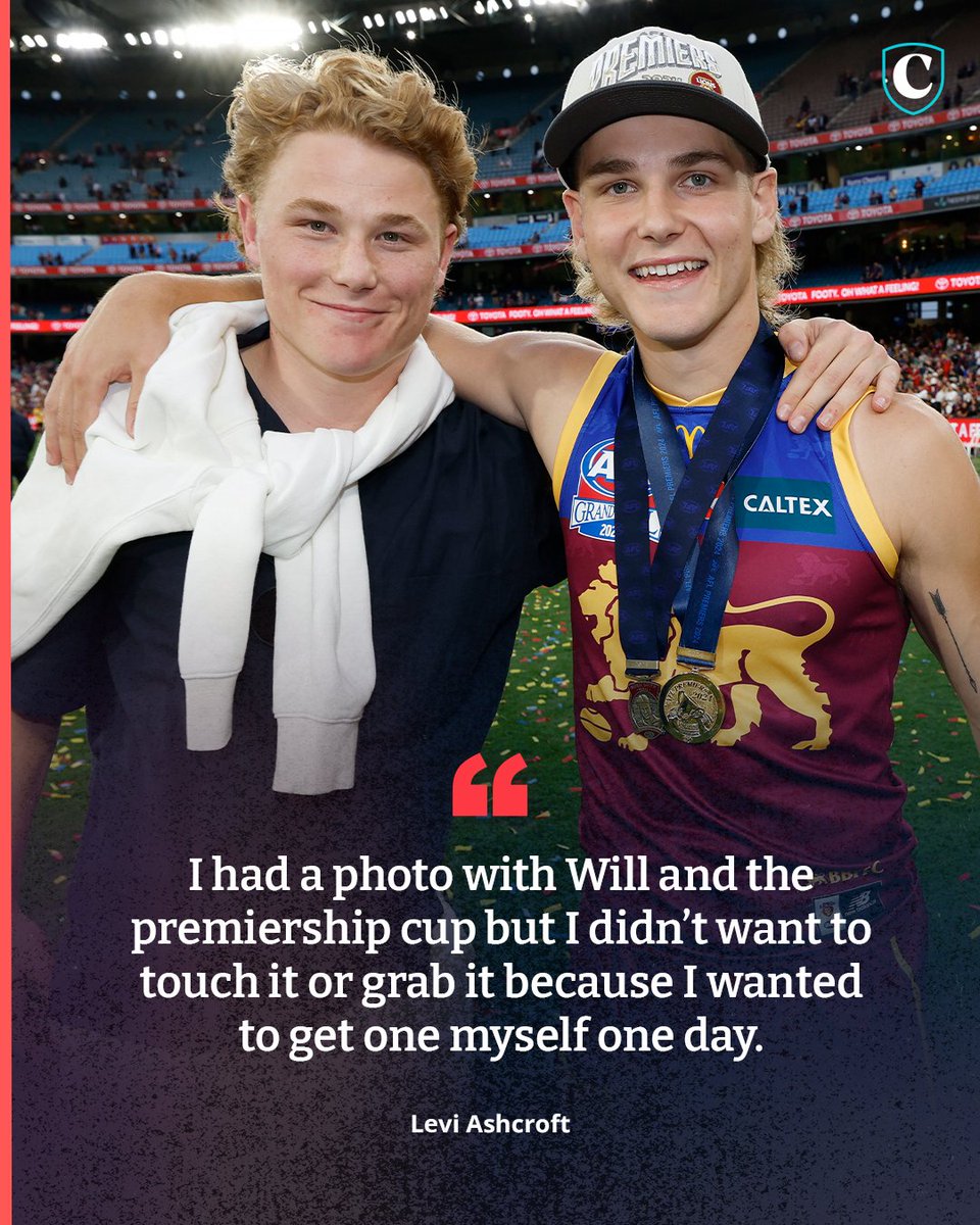 CODE AFL (@codeaflau) on Twitter photo Levi Ashcroft refused to touch Brisbane’s premiership cup while posing for photos with his older brother Will.
He explains why — and declares his desire to be the No. 1 pick in this year’s draft.
✍️ <a href="/chriscavanagh1/">Chris Cavanagh</a>
FULL STORY ▶️ bit.ly/4eYrhwV Levi Ashcroft refused to touch Brisbane’s premiership cup while posing for photos with his older brother Will.
He explains why — and declares his desire to be the No. 1 pick in this year’s draft.
✍️ <a href="/chriscavanagh1/">Chris Cavanagh</a>
FULL STORY ▶️ bit.ly/4eYrhwV
