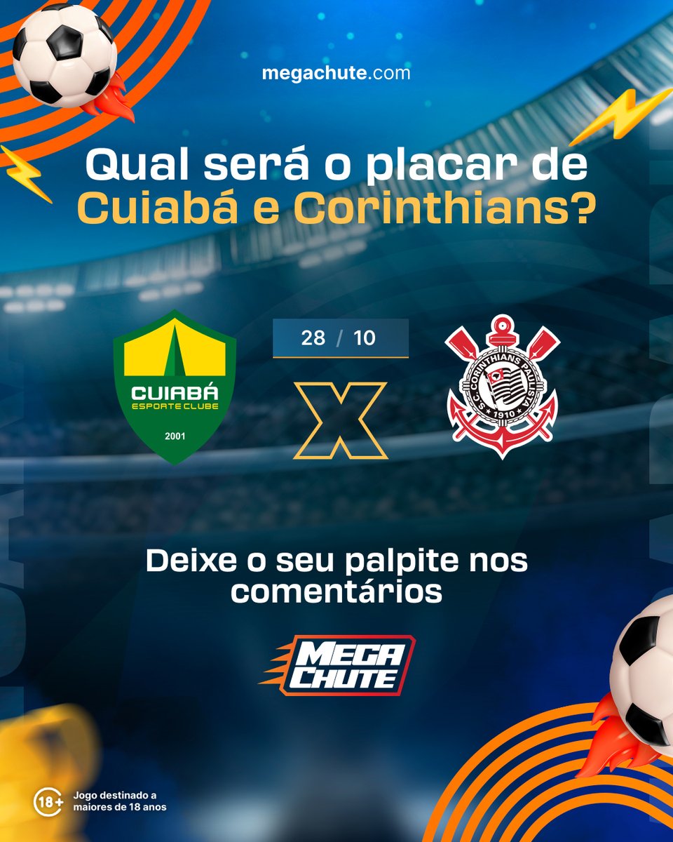 megachutebr's tweet photo. Use a sua bola de cristal e diga qual será o placar de Cuiabá e Corinthians! 🔮

Deixe seu palpite nos comentários https://t.co/qsfWhElLcs