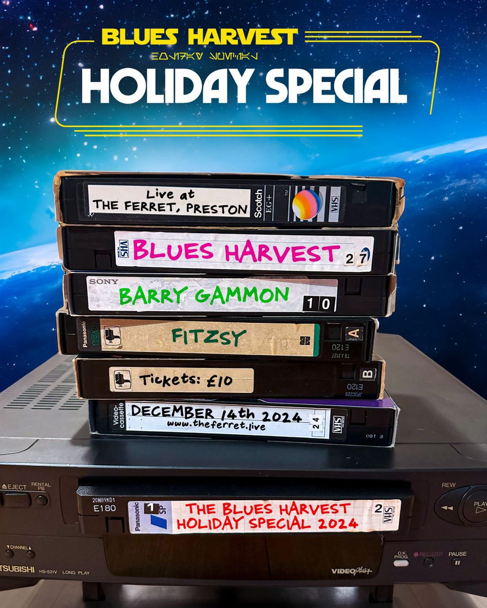 🪐👽‼️<a href="/BluesHarvest/">Blues Harvest</a> will once again be transforming Preston into a wretched hive of scum and villainy this December as they bring their 'BLUES HARVEST HOLIDAY SPECIAL' to The Ferret ft. BLUES HARVEST, Barry Gammon, Fitzsy &amp; more to be announced! 👇