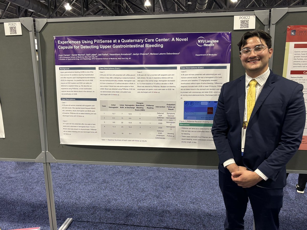 Two fantastic poster presentations today on GI bleed management! #ACG2024