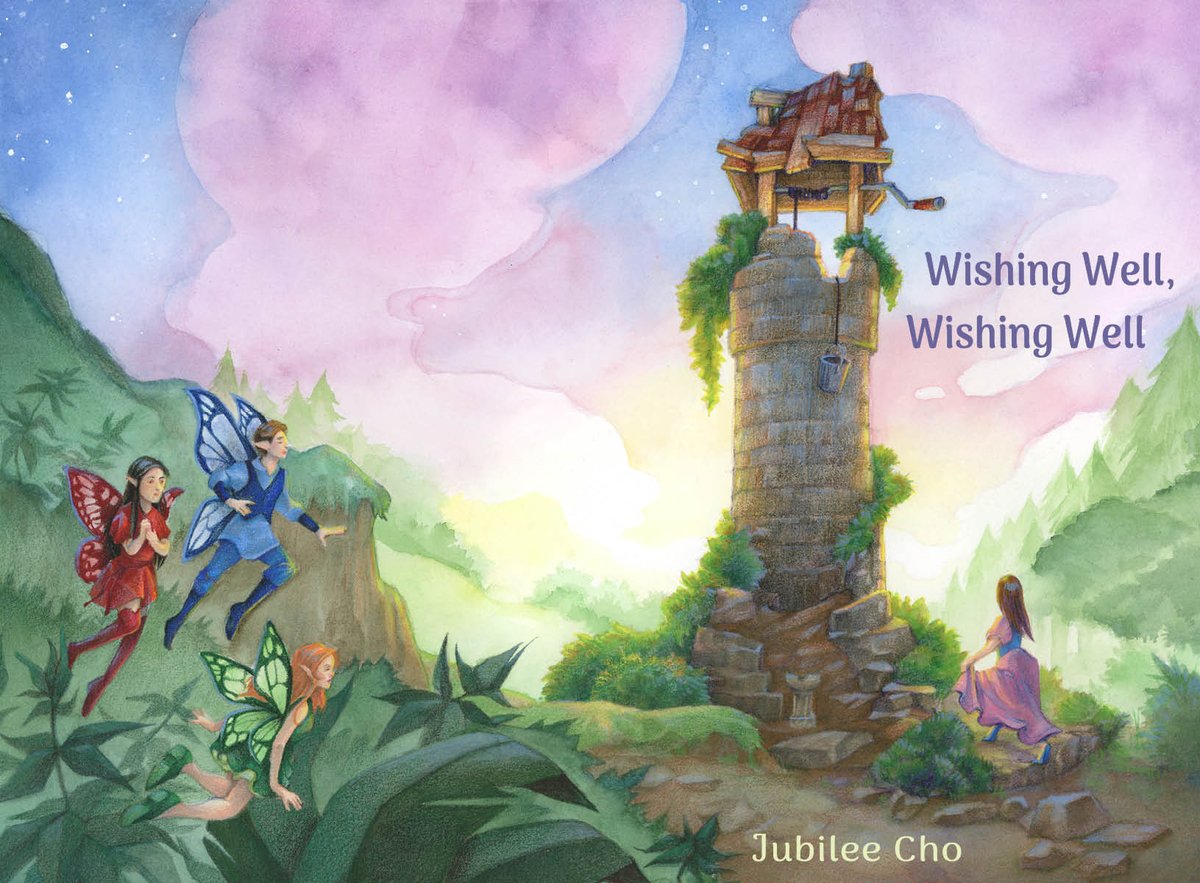 Filled with joy and gratitude to present the cover to this sweet middle grade tale, Wishing Well, Wishing Well by Jubilee Cho, with cover art by <a href="/fictograph/">fictograph</a>. May you find a world full of magic. -E. atthisarts.com/product/wishin…
