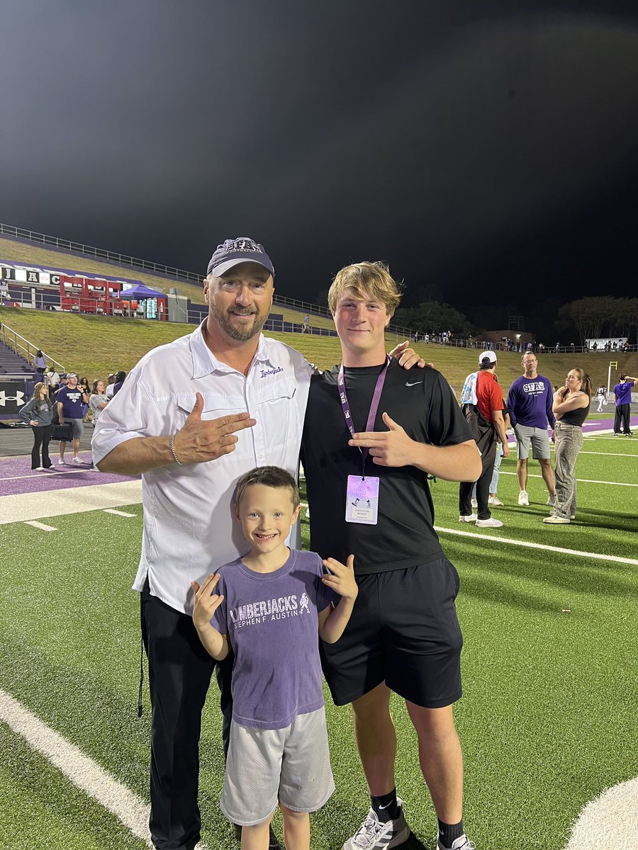 Charleston Weikert 4.5⭐️ Punter, 2025 (@charliejweikert) on Twitter photo Had a great game day visit at <a href="/SFA_Football/">Lumberjack Football</a> congrats on the win. Nice to meet <a href="/CoachBShelton/">Coach Shelton</a> and <a href="/CoachNikNelson/">Nik Nelson</a> thank you <a href="/CoachMGirard/">Matt Girard</a> for the invite!
<a href="/CoachCarthel/">Colby Carthel</a> <a href="/DripFB/">Dripping Springs HS Football</a> <a href="/CoachGZimmerman/">Galen Zimmerman</a> Had a great game day visit at <a href="/SFA_Football/">Lumberjack Football</a> congrats on the win. Nice to meet <a href="/CoachBShelton/">Coach Shelton</a> and <a href="/CoachNikNelson/">Nik Nelson</a> thank you <a href="/CoachMGirard/">Matt Girard</a> for the invite!
<a href="/CoachCarthel/">Colby Carthel</a> <a href="/DripFB/">Dripping Springs HS Football</a> <a href="/CoachGZimmerman/">Galen Zimmerman</a>