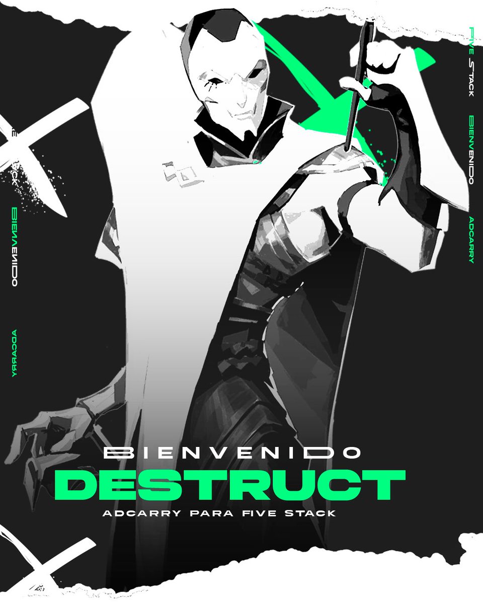 FiveStack_5's tweet photo. ¡Presentando a "𝘿𝙚𝙨𝙩𝙧𝙪𝙘𝙩"! 🎮
ADCarry imparable de Fivestack.
Capaz de maximizar el daño y llevar a su equipo a la victoria
¡Prepárate para ver la acción dentro de la Grieta del Invocador!
#FSKWON | #GOFSK | #VAMOSFSK https://t.co/WPJrRv330Y