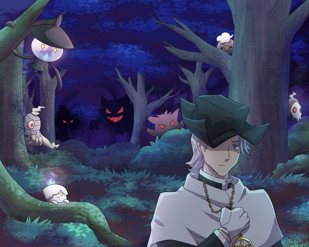 blazardragons's tweet photo. Since Hazel carries a lot of extra souls around, I think he would be popular with Pokemon that eat souls. He would be like a walking buffet to them! He must have many nights where he finds himself being followed by hungry ghost types https://t.co/1dHHKpsiF6