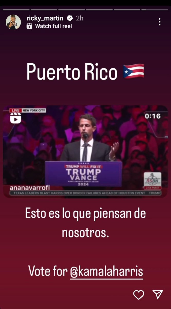 thor_benson's tweet photo. Ricky Martin posts, "This is what they think of us" https://t.co/YtOo7s4Cpv