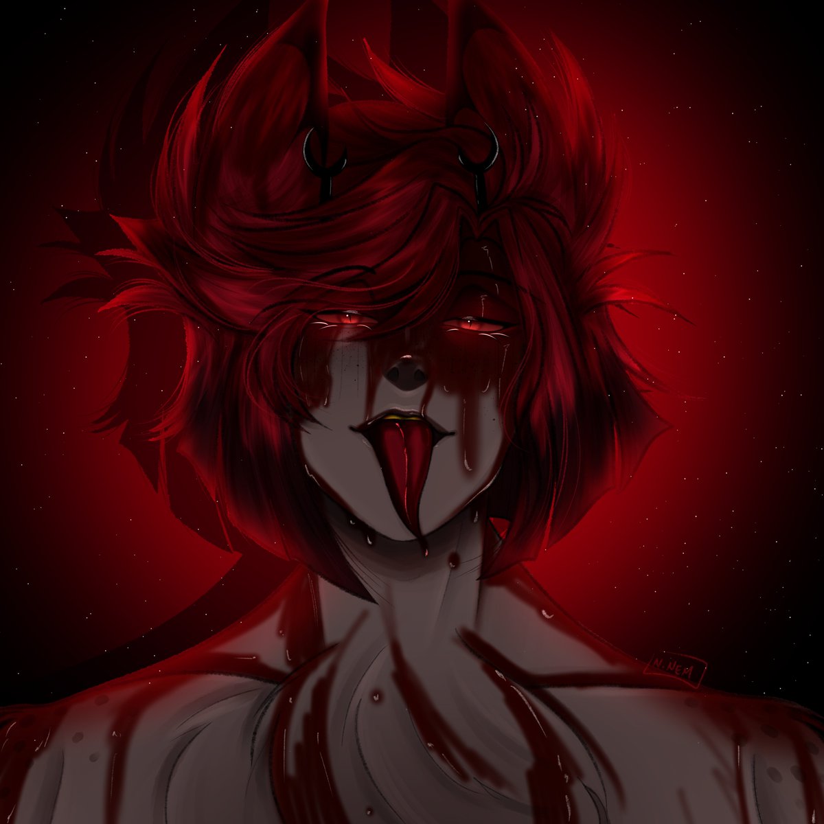 NanamiNem's tweet photo. Day 3: Blood
#HellaWeek #Alastor #hazbinhotel https://t.co/9hOKNrz0JE