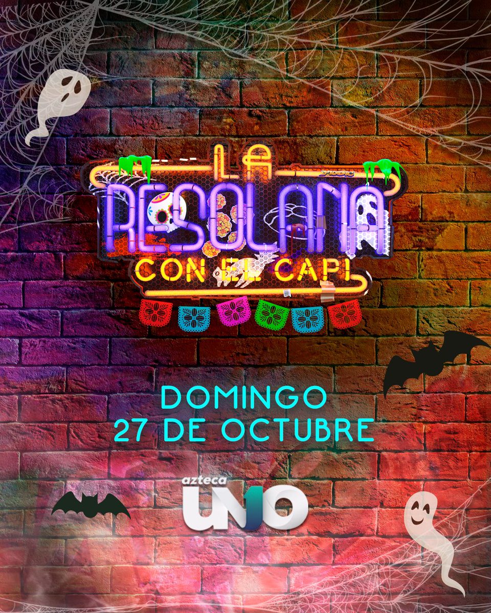 LaResolana's tweet image. ¡El plan perfecto para hoy! 👻🔥 #LaResolana, 11:00 p.m. por Azteca UNO.🤘🏼 La puritita diversión con @elcapiperez y #MarcaRegistrada. 📺🎃