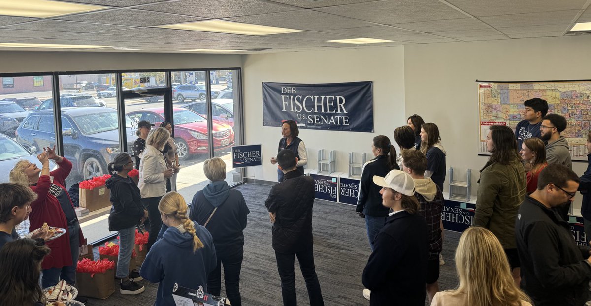 DebforNebraska's tweet photo. Thank you to the Nebraska and South Dakota Republican Women for joining us for our Day of Action today! I appreciate all of your help through the final stretch! https://t.co/2nSMYpvuIX
