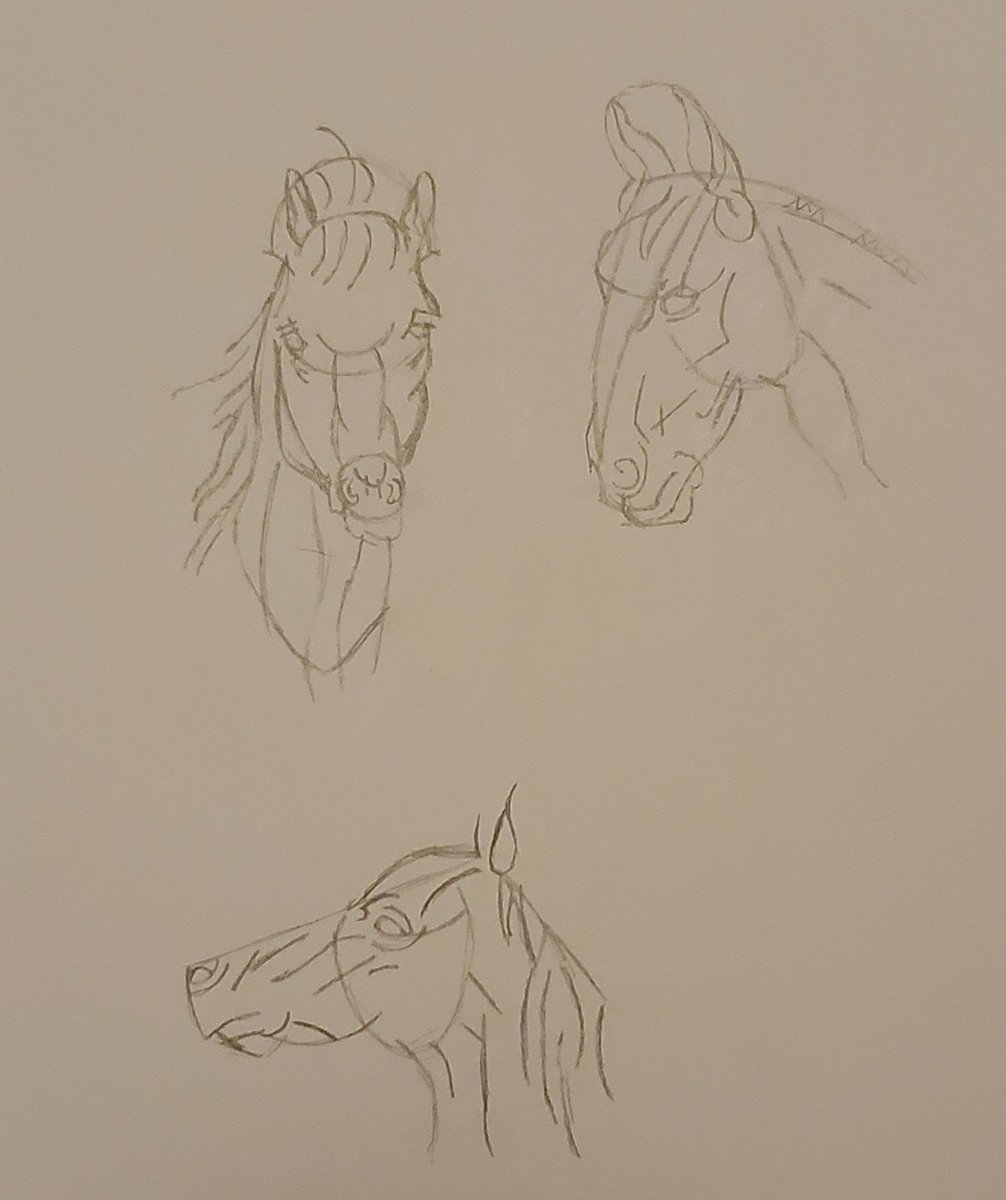 Random_Eye_Ball's tweet photo. horsing around (some practice sketches) https://t.co/jTaXUVE5Wy