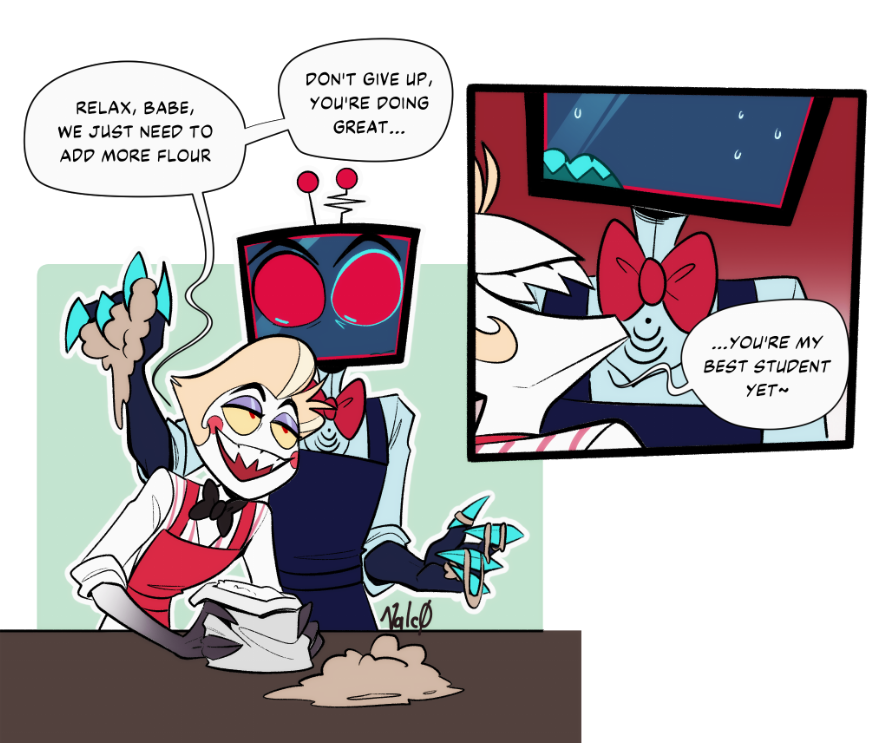 Valc0_'s tweet photo. Day 2 โ Baking
#HazbinAutumnWeek #applemedia #staticapple https://t.co/9j6SqCmQF8
