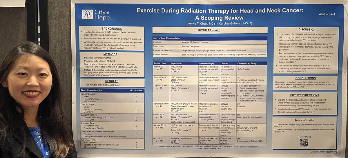 Jessica Cheng, MD (@drjesscheng) on Twitter photo Whole-body aerobic and resistance #exercise during radiation therapy for #headandneck #cancer appear safe, feasible, and beneficial for quality of life and fatigue. <a href="/Integrativeonc/">Society for Integrative Oncology</a> <a href="/cityofhopeoc/">City of Hope | Orange County</a> <a href="/COH_RadOnc/">City of Hope - Department of Radiation Oncology</a> Whole-body aerobic and resistance #exercise during radiation therapy for #headandneck #cancer appear safe, feasible, and beneficial for quality of life and fatigue. <a href="/Integrativeonc/">Society for Integrative Oncology</a> <a href="/cityofhopeoc/">City of Hope | Orange County</a> <a href="/COH_RadOnc/">City of Hope - Department of Radiation Oncology</a>