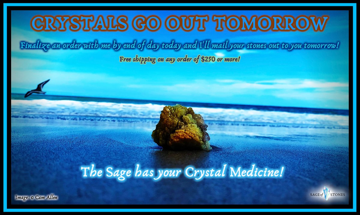 sageofstones's tweet photo. ★★ TOMORROW IS MAIL DAY ★★
Check out my pinned Tweet for my new epic Entire Inventory video!
Get your orders in, my lovelies and have your stones shipped tomorrow - no waiting!
#SageOfStones #CrystalMedicine #NextDayShipping https://t.co/1SqiWBPUmQ