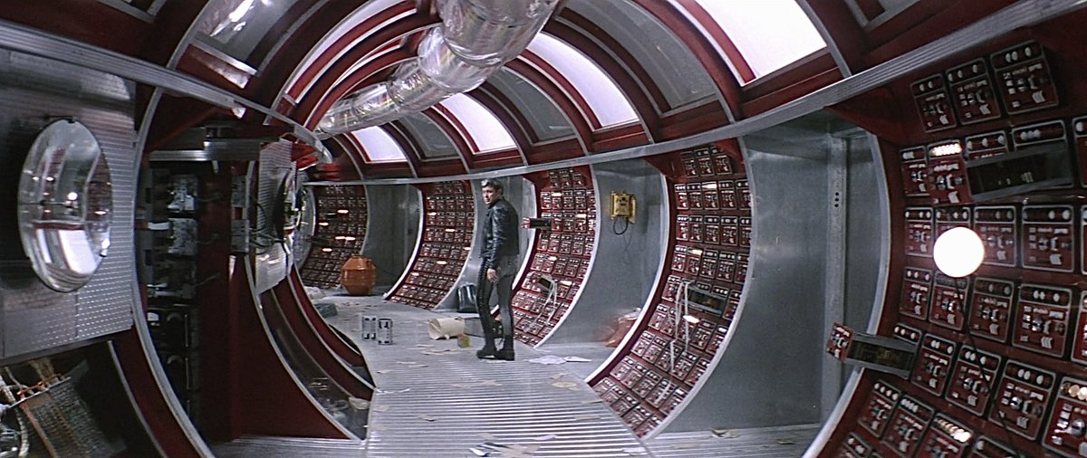 retroscifiart's tweet image. Sci-fi corridors. 2001 A Space Odyssey  (1968), Solaris (1972), Star Wars (1977), Alien (1979)