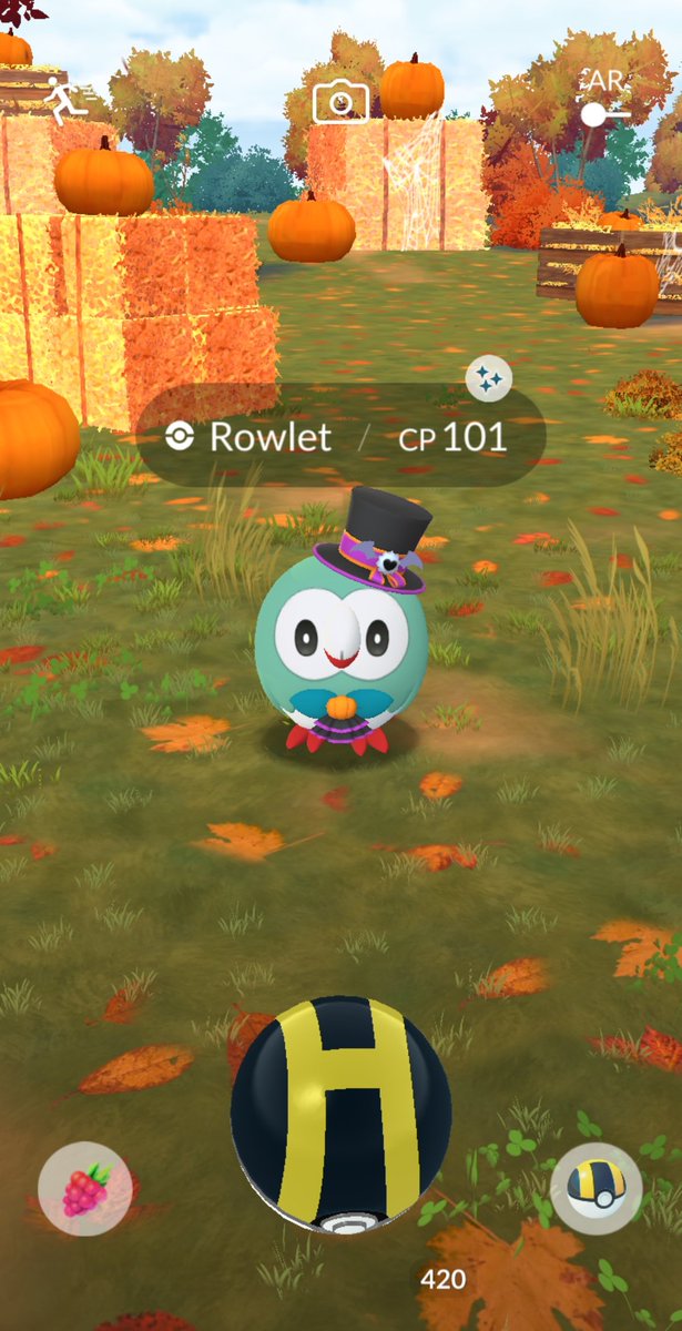 lisaquack's tweet photo. 2 shiny costumes already. Shiny rowlet was a goal #ShinyPokemon #PokemonGO https://t.co/vGieQdq5T3