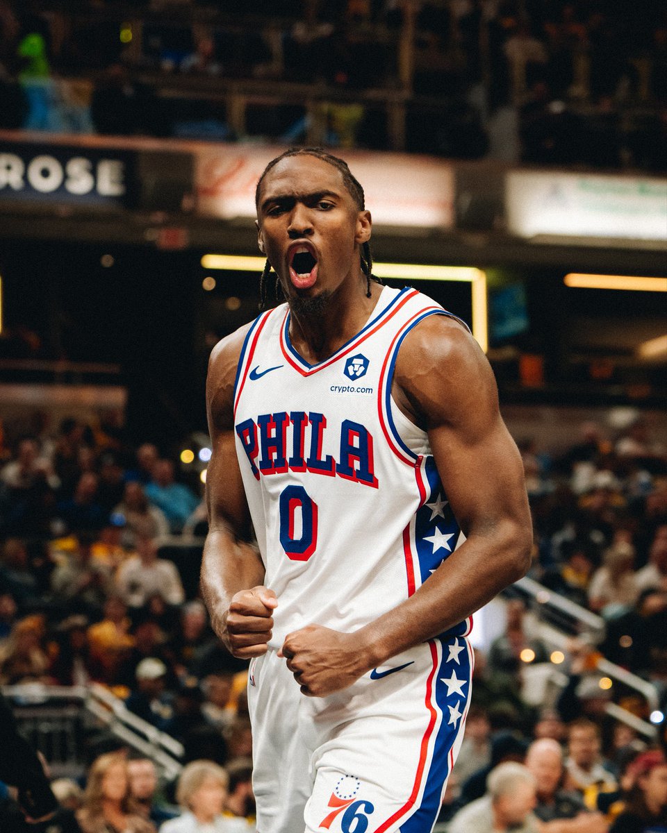 PHLSixersNation's tweet photo. Sixers beat the Pacers 118 - 114

Maxey is the Player of the Game

45 points (14/32)
4 rebounds
4 assists 
1 steal
2 blocks https://t.co/nFCCNwJljE