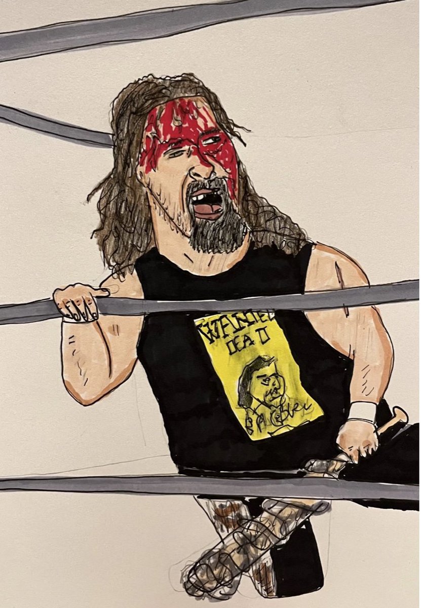 InRingArt's tweet photo. #sketchamania2024 DAY 27 #CITYTOWN … my favorite “billed from” locations had to be #CactusJack and #TruthandConsequences #NewMexico #mickfoley @realmickfoley #prowrestling #prowrestlingfanart https://t.co/x4FAwYNFFJ