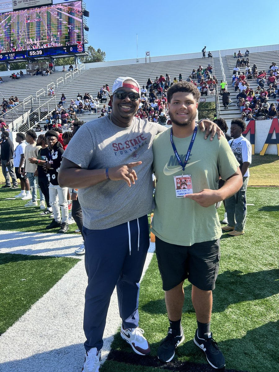 Jackson Njoku (@jacksonnjoku1) on Twitter photo Had fun at <a href="/SCState_Fb/">South Carolina State Football</a> yesterday. Thank you for having me, hope to be back in the future. <a href="/CoachNGodd/">NaShan Goddard</a> <a href="/dj_boldin/">Dj Boldin</a> <a href="/coachberry77/">Chennis Berry</a> <a href="/CoachCParrott/">Coach Chris Parrott</a> <a href="/FIHSfootball44/">Fountain Inn High School Football</a> <a href="/CoachBNichols/">Brett Nichols</a> <a href="/Ingold94/">Justin Ingold</a> <a href="/FuryBoosters/">Fury_Boosters</a> <a href="/INNvision_FIHS/">INNvision @ FIHS</a> Had fun at <a href="/SCState_Fb/">South Carolina State Football</a> yesterday. Thank you for having me, hope to be back in the future. <a href="/CoachNGodd/">NaShan Goddard</a> <a href="/dj_boldin/">Dj Boldin</a> <a href="/coachberry77/">Chennis Berry</a> <a href="/CoachCParrott/">Coach Chris Parrott</a> <a href="/FIHSfootball44/">Fountain Inn High School Football</a> <a href="/CoachBNichols/">Brett Nichols</a> <a href="/Ingold94/">Justin Ingold</a> <a href="/FuryBoosters/">Fury_Boosters</a> <a href="/INNvision_FIHS/">INNvision @ FIHS</a>